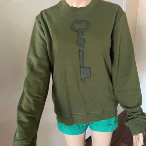 Olive Color sweat Shirt Casual Size M Brand Not equal